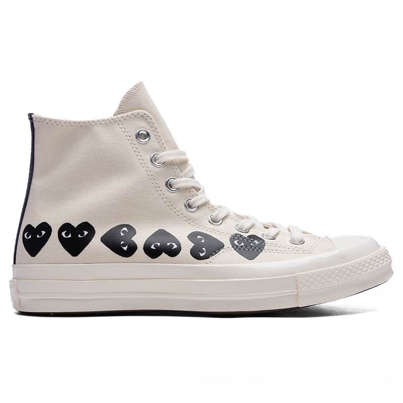 Converse X Comme des Garçons - Blanche (Coeurs Noirs)