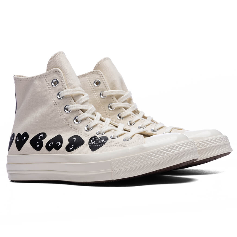 Converse X Comme des Garçons - Blanche (Coeurs Noirs)