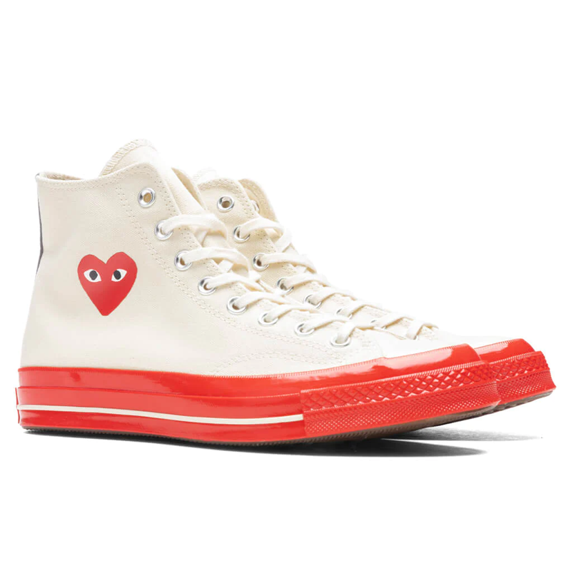 Converse X Comme des Garçons - Blanche (Semelle rouge)