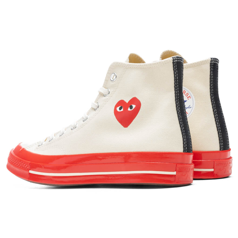 Converse X Comme des Garçons - Blanche (Semelle rouge)