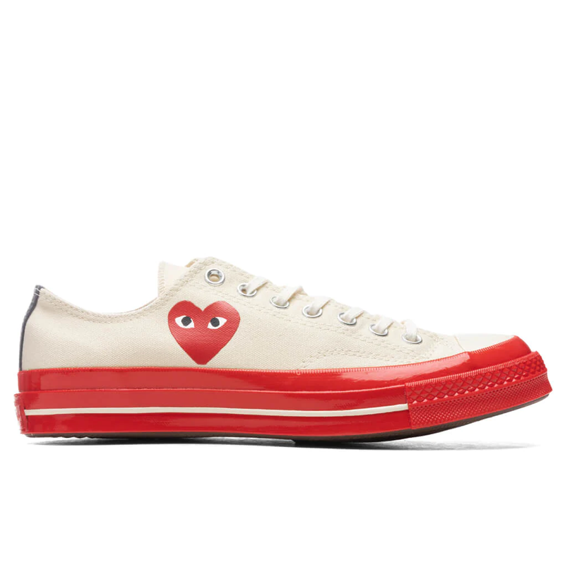 Converse X Comme des Garçons - Blanche Basse (Semelle Rouge)