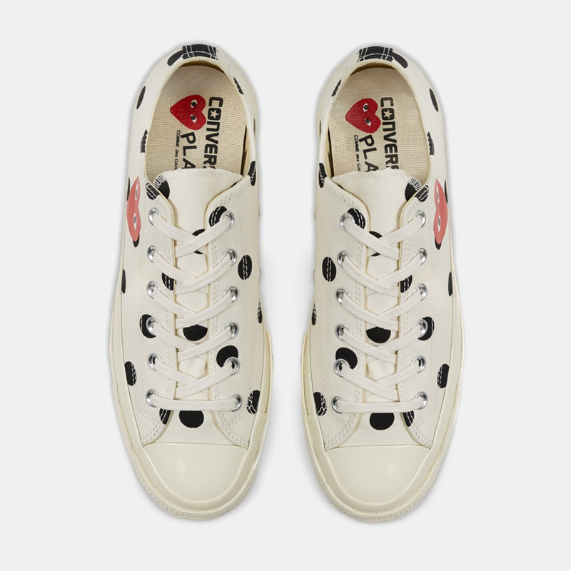 Converse X Comme des Garçons - Blanche Basse (Pointillé)