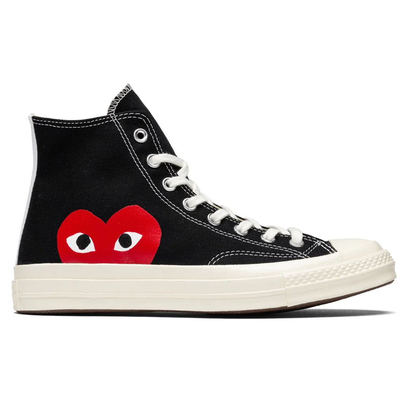 Converse X Comme des Garçons - Noire (coeur rouge)