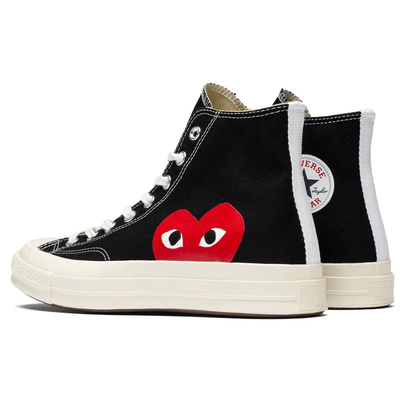 Converse X Comme des Garçons - Noire (coeur rouge)