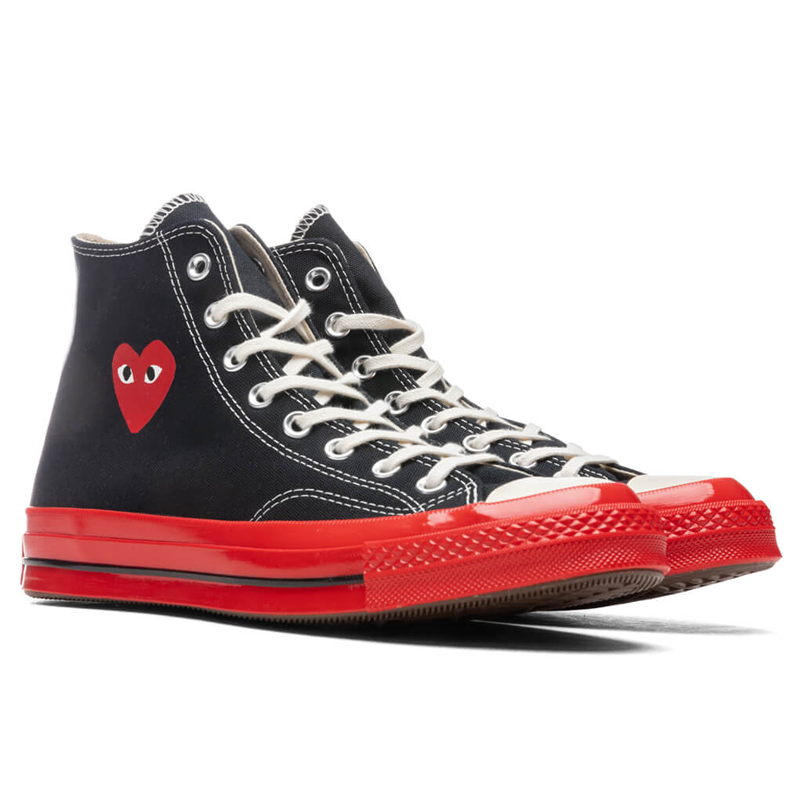 Converse X Comme des Garçons - Noire (semelle rouge)