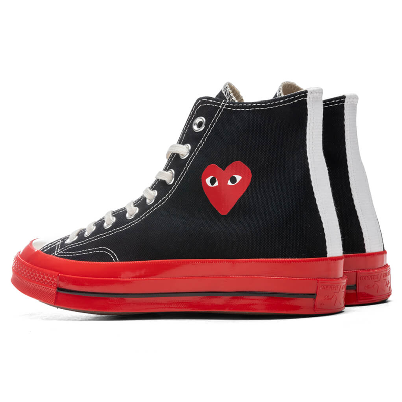 Converse X Comme des Garçons - Noire (semelle rouge)