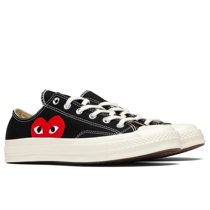 Converse X Comme des Garçons - Noire Basse (coeur rouge)