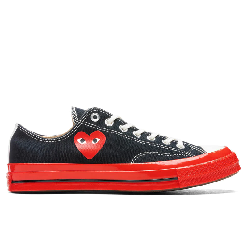 Converse X Comme des Garçons - Noire Basse (semelle rouge)