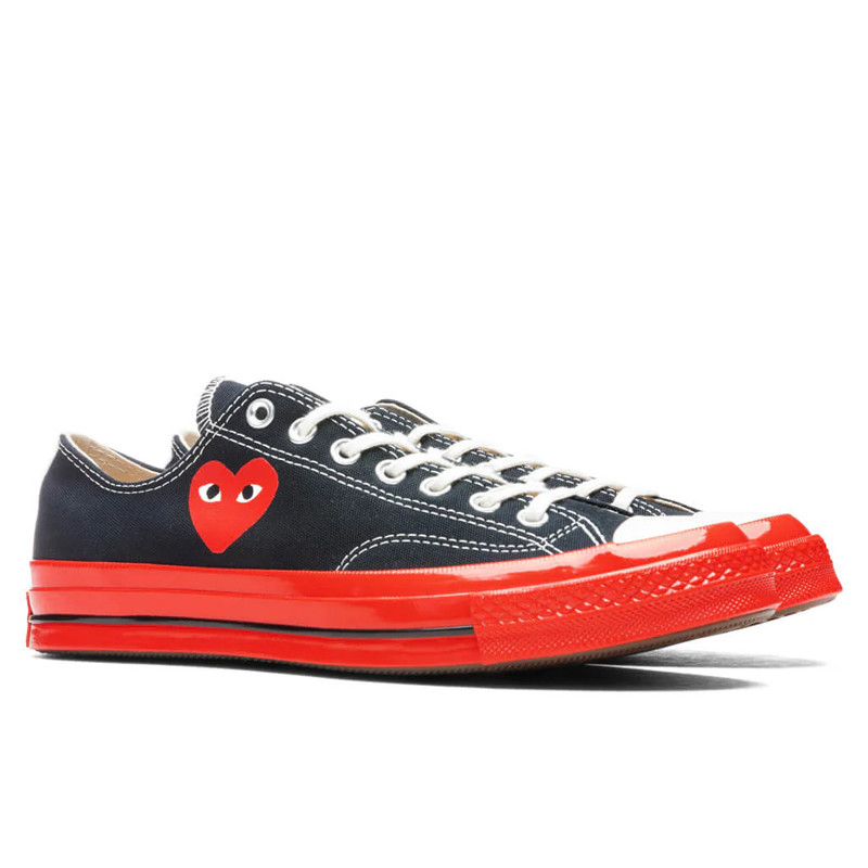 Converse X Comme des Garçons - Noire Basse (semelle rouge)