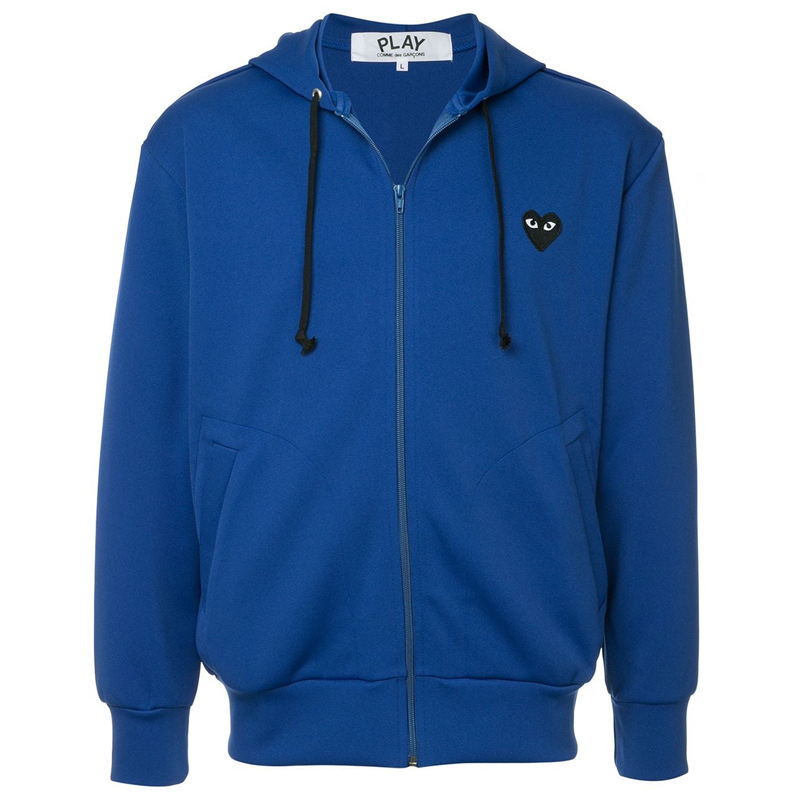 Veste CDG Bleu à capuche (coeur dorsal)