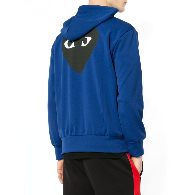 Veste CDG Bleu à capuche (coeur dorsal)