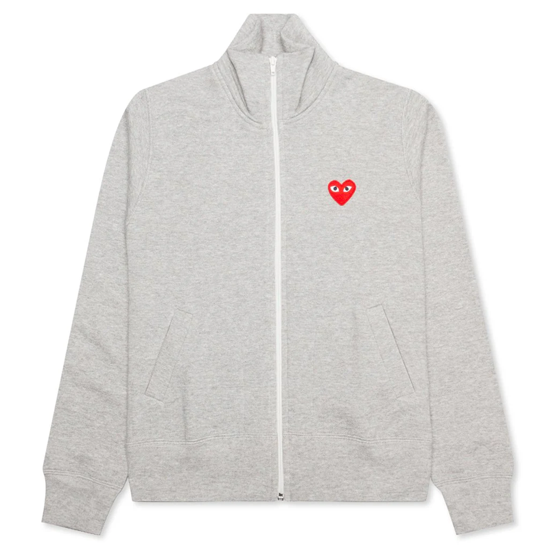 Veste CDG PLAY grise (coeurs dorsaux)