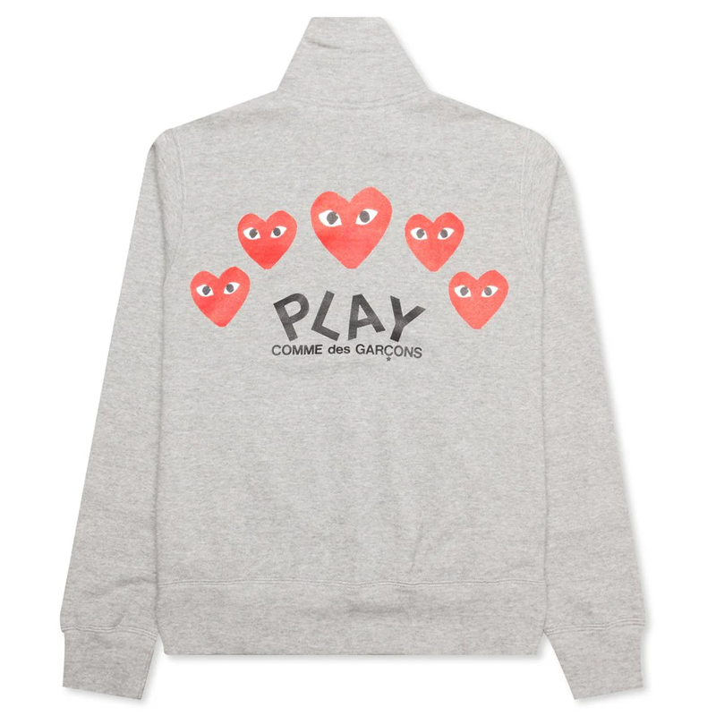 Veste CDG PLAY grise (coeurs dorsaux)