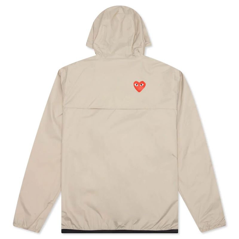 Kway X CDG : Kway Beige (demi fermeture)