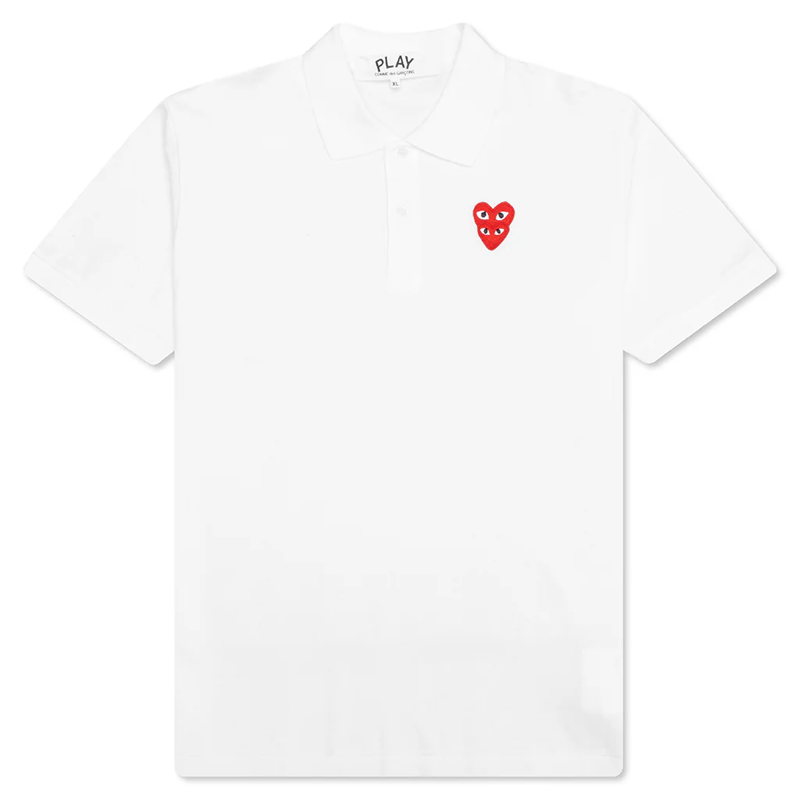 Polo Blanc CDG (Double coeur)