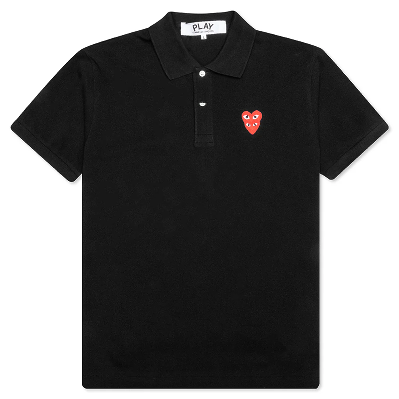 Polo Noir CDG (Double coeur)