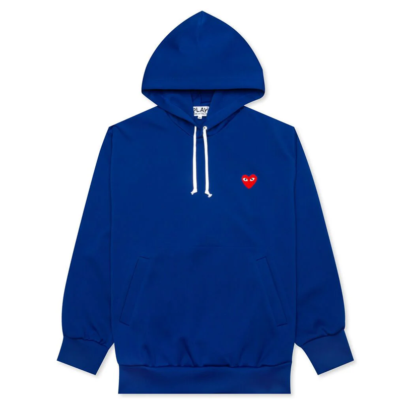 Pull CDG Bleu à Capuche