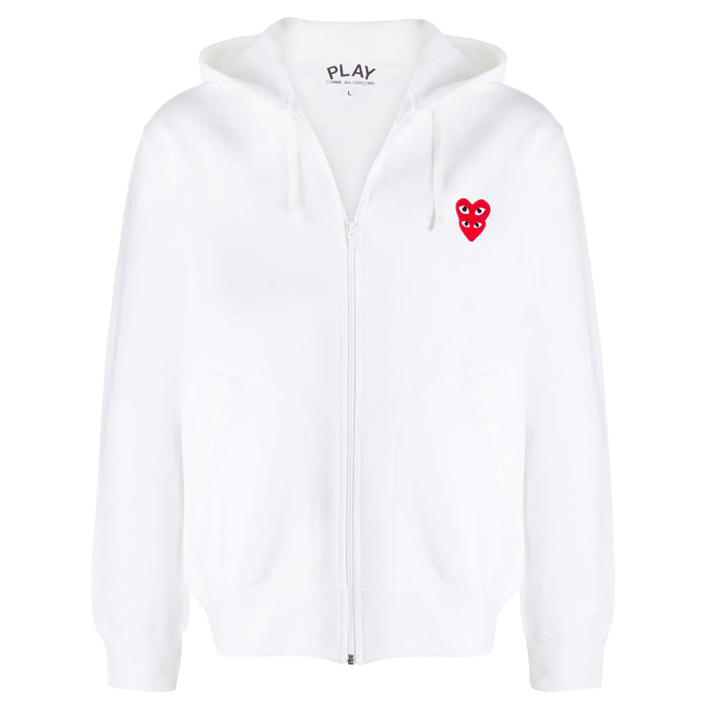 Gilet Blanc CDG double coeur