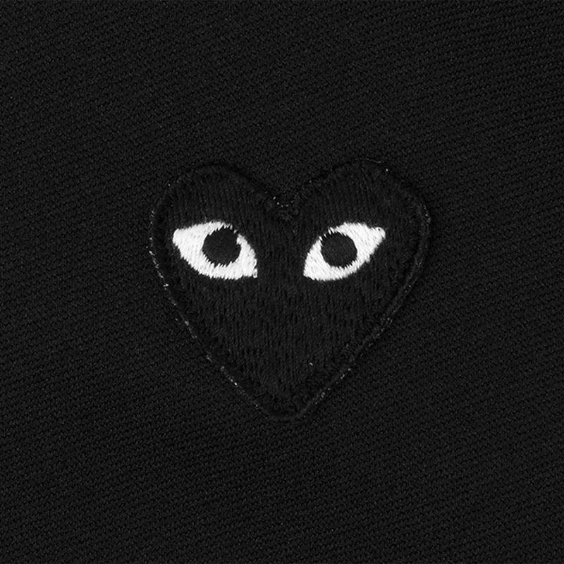 Veste CDG Noir à capuche (coeur dorsal)